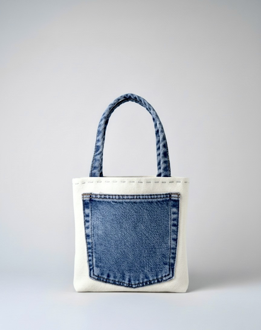 Bellagio Azzurre Denim Pocket Tote